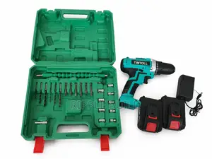TIMTOLL Cordless Drill Set With 2 Batteries Tool Kit