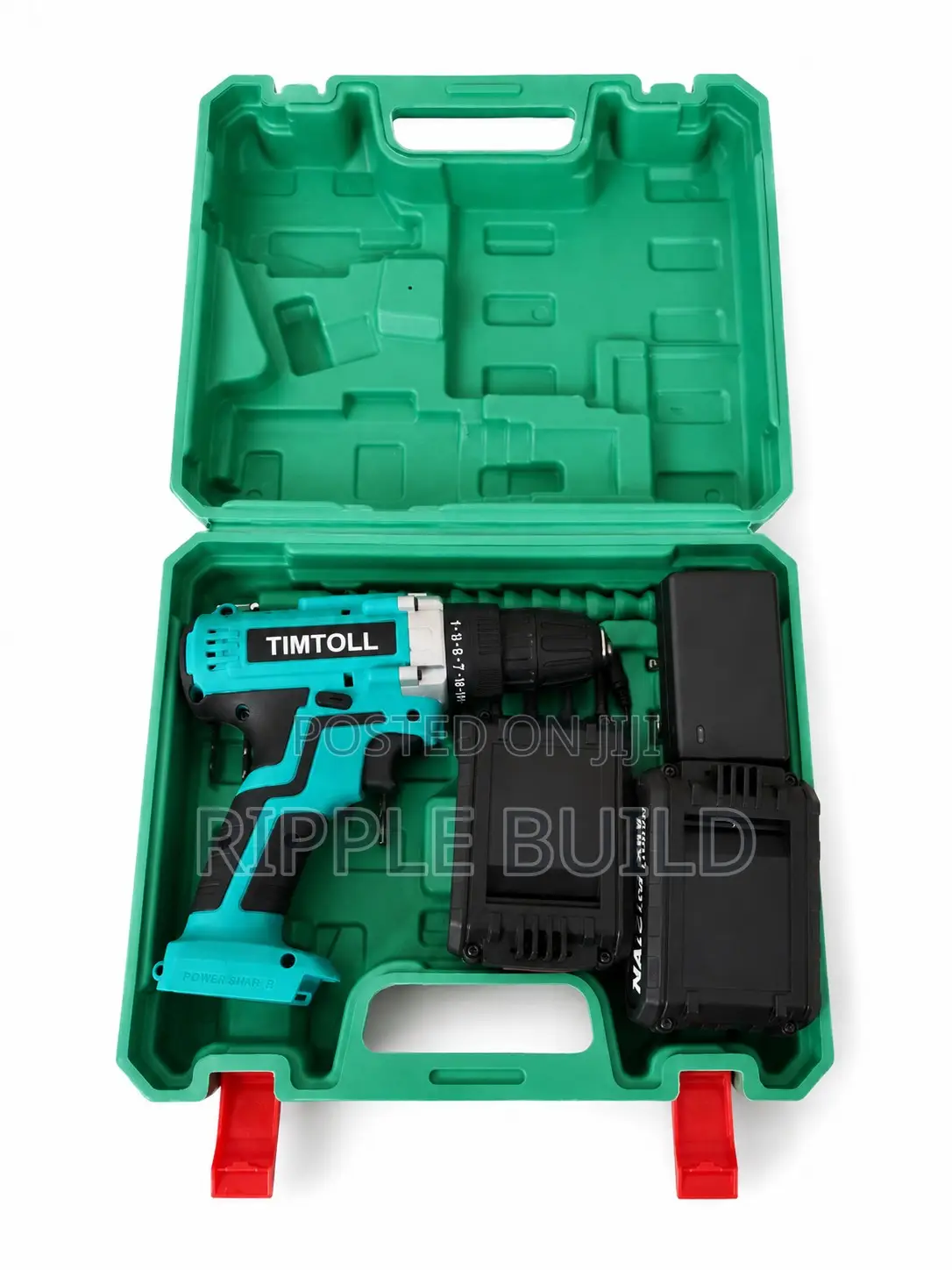 TIMTOLL Cordless Drill Set With 2 Batteries Tool Kit