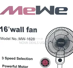 1piece MeWe 16-Inch Wall Fan With 3 Speed Selection
