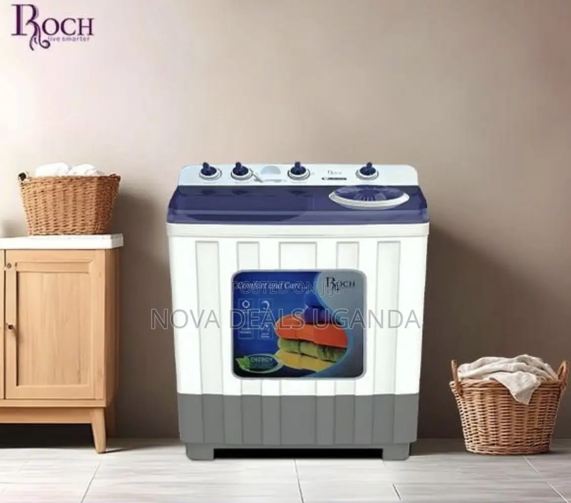 Roch 10Kg Twin Tub /Top Loader Washing Machine-White