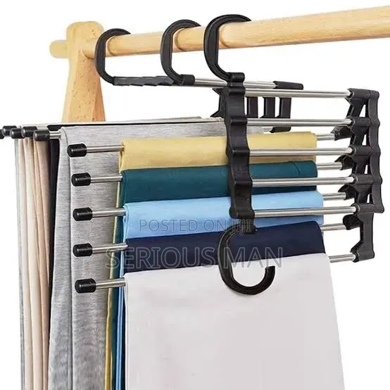 5-Layer Foldable Clothes Hanger Is a Space-Saving Organizer