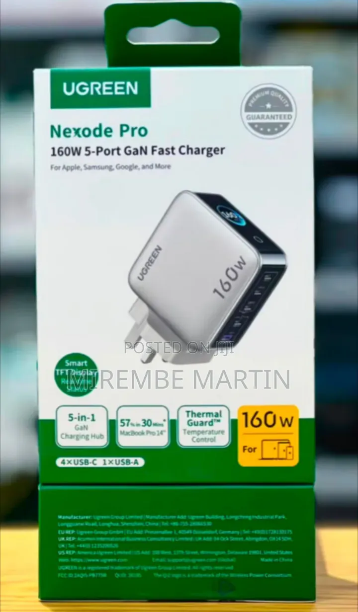 UGREEN Nexode Pro 160W Charger Featuring Five Ports