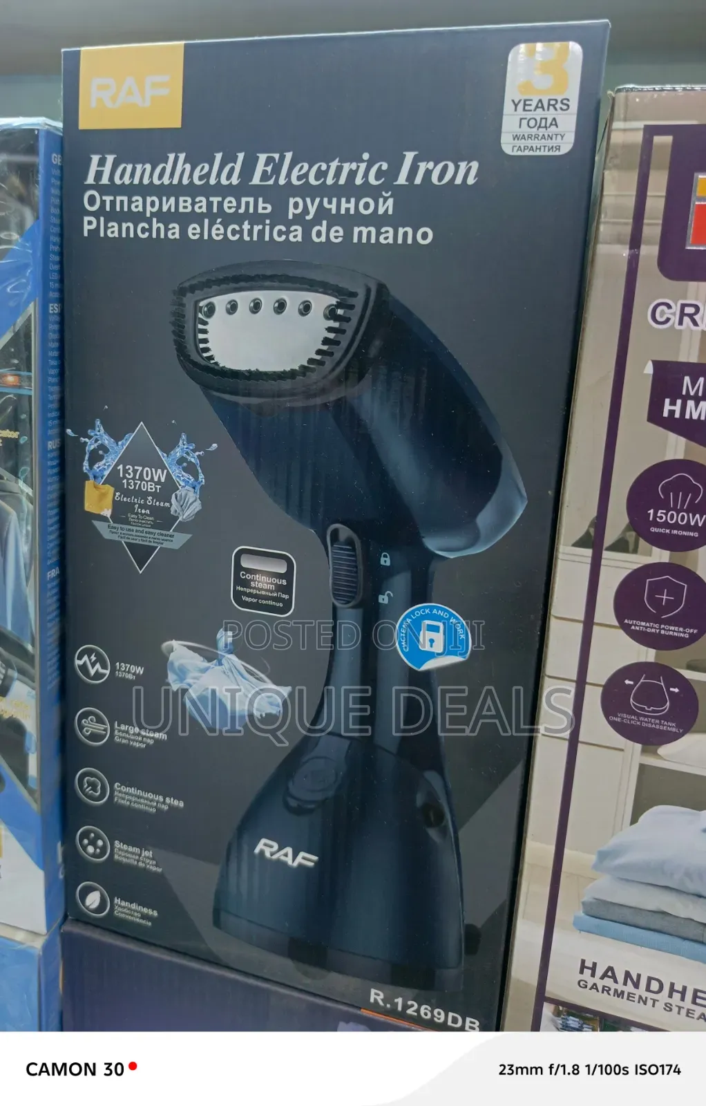 RAF R.1269DB Handheld Electric Iron
