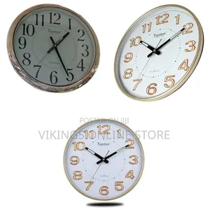 TIANSHUN Luxury Modern Wall Clock Round Shape 3D Numerals Stereo