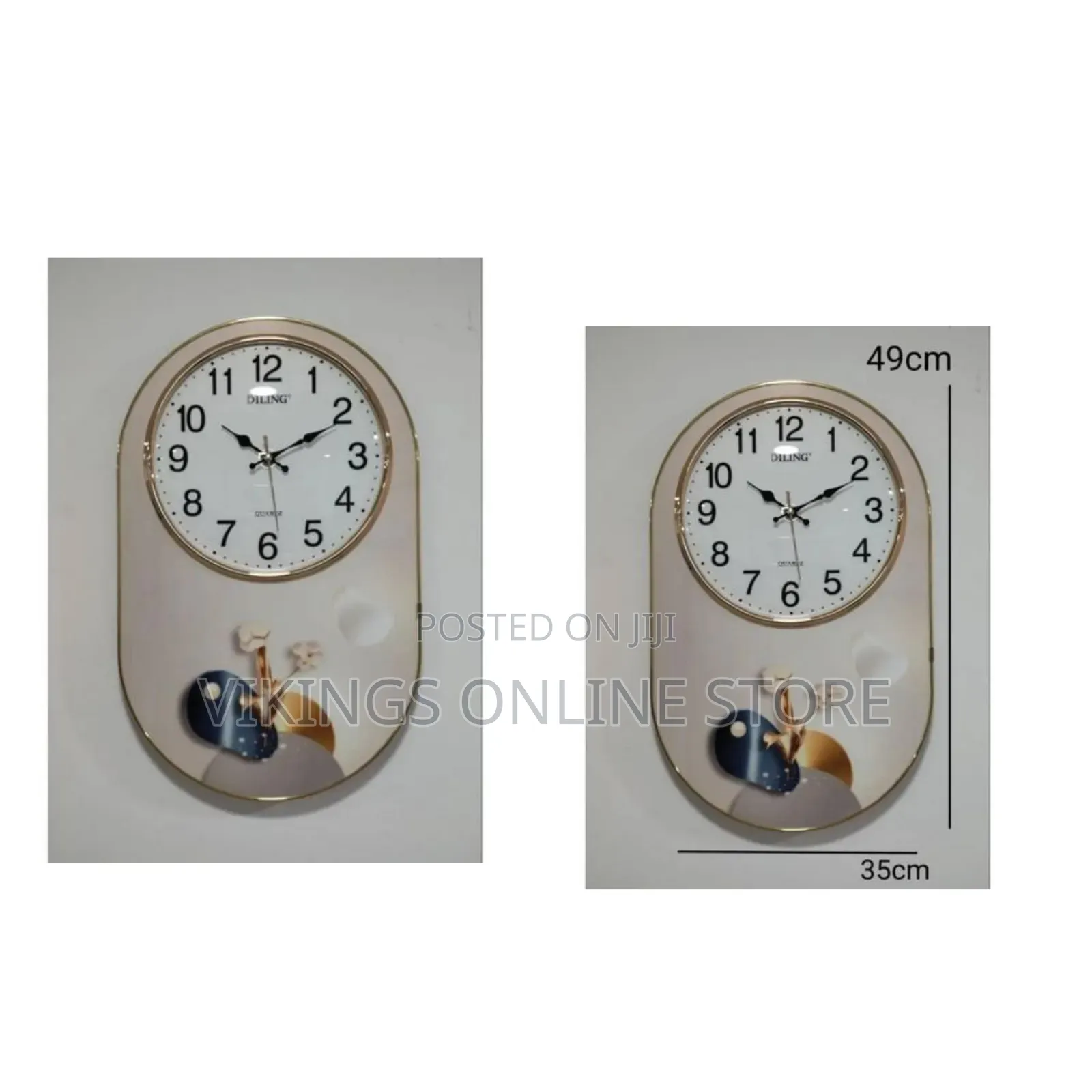 Diling Quiet Hours Analog Wall Clock - Beautiful Clock for Kitchen