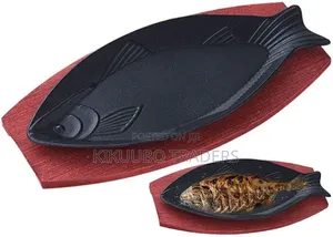 Fish Shaped Grill Pan Cast Iron Skillet Hot Plate