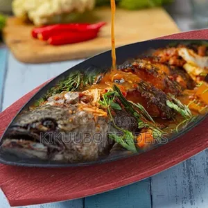 Fish Shaped Grill Pan Cast Iron Skillet Hot Plate