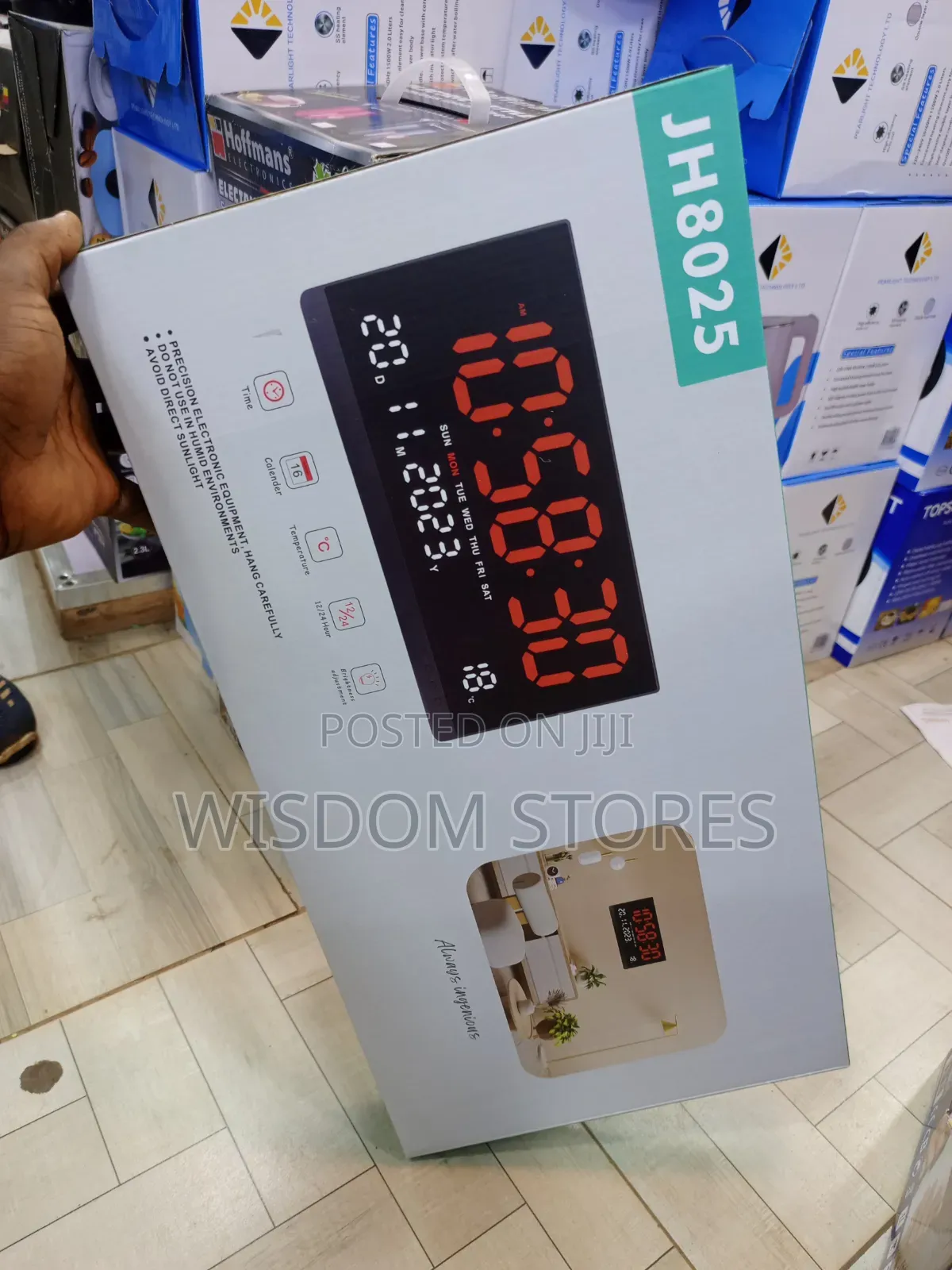JH8025 LED Digital Calendar and Wall Clock.
