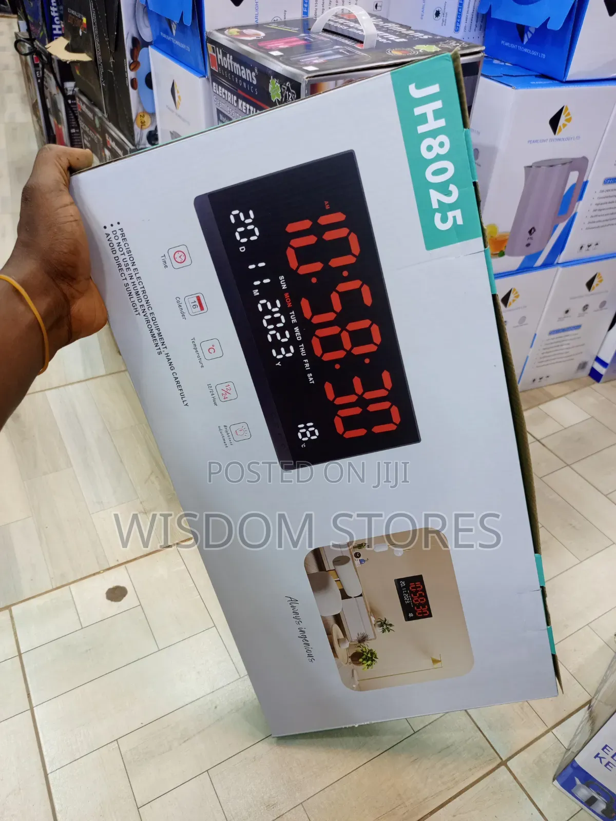 JH8025 LED Digital Calendar and Wall Clock.