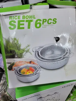 (6pics) Stainless Steel Rice Colander Sieve