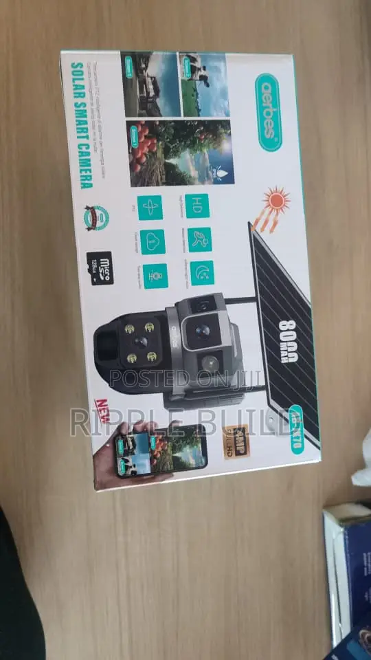 WiFi Solar PTZ Security Camera With 3 Lenses