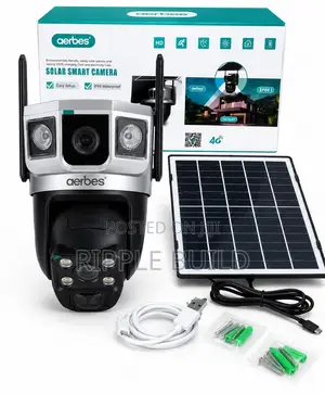 4G Solar PTZ Security Camera With 3 Lenses