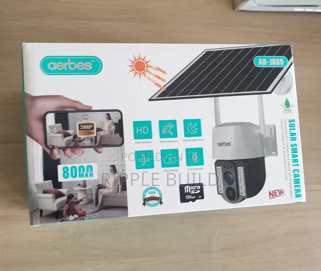 Aerbes WiFi Solar PTZ Security Camera Single Lens HD AB-JK69-W
