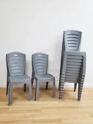 Stackable Rattan-Texture Plastic Chairs Plastic Chairs