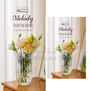 Thickened CrystalFlower Glass Vase for Decor Home Handmade Modern