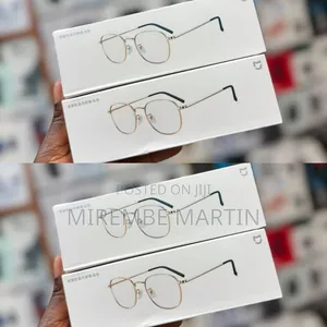 Xiaomi Mijia Anti-Blue Light Glasses Featuring Thin, Silver-Tone