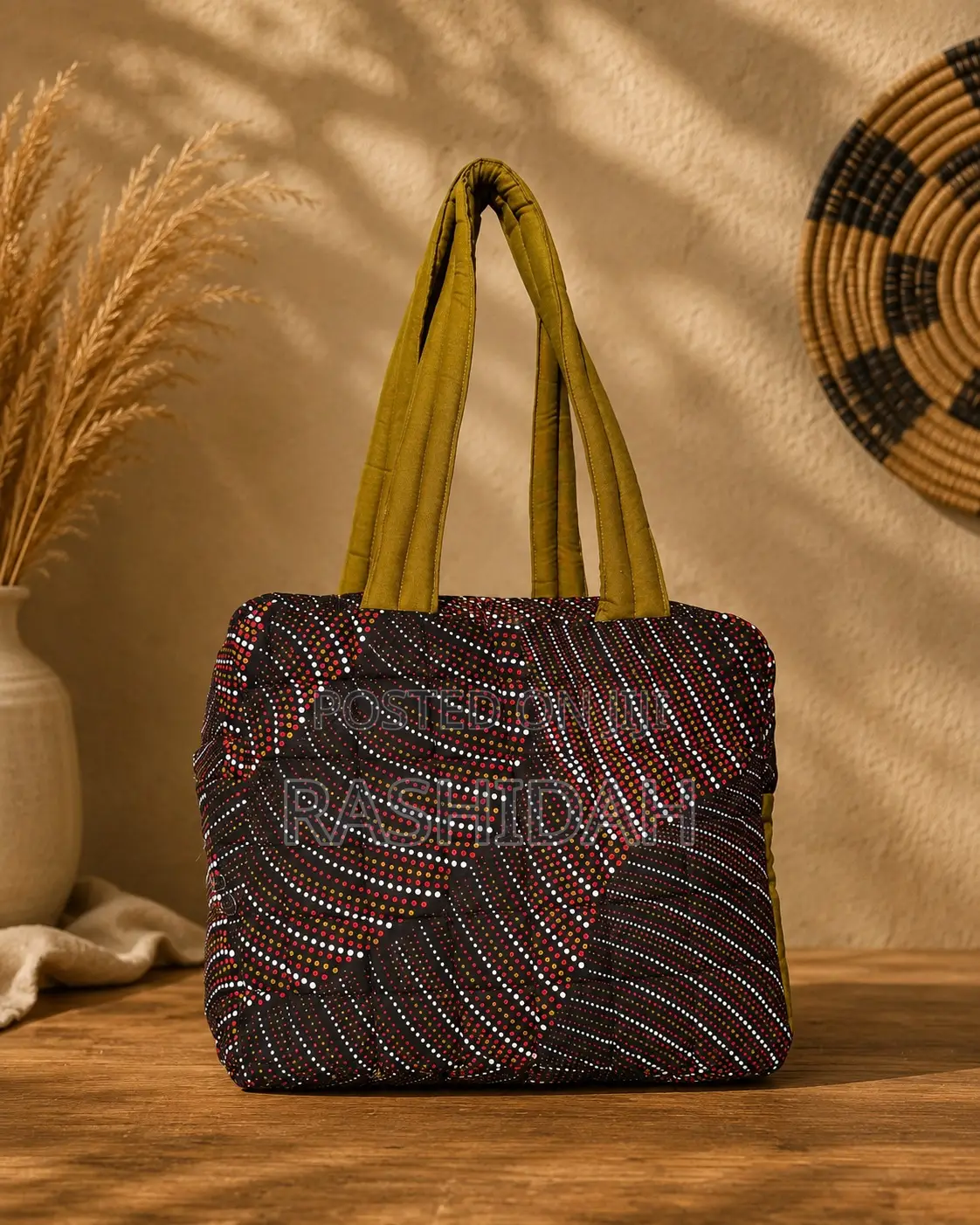 Daima Tote Bag -Multicolor- Golden Brown