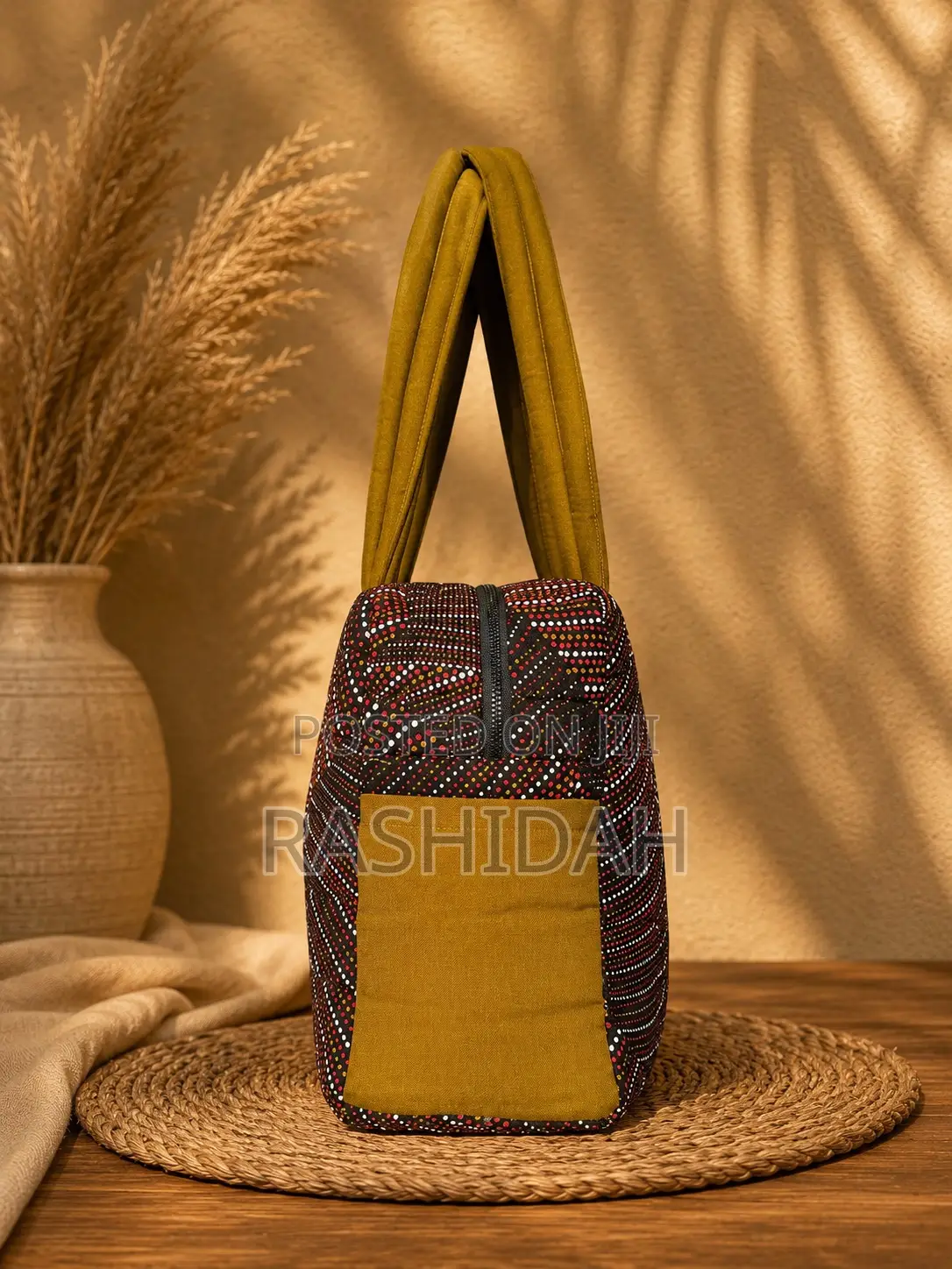 Daima Tote Bag -Multicolor- Golden Brown