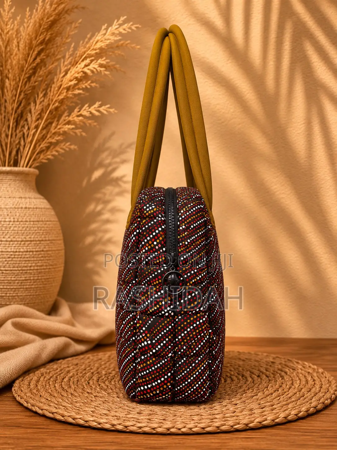 Daima Tote Bag -Multicolor- Golden Brown