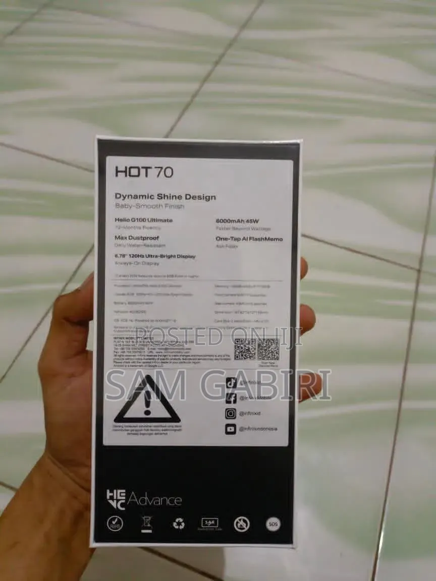 New Infinix Hot 70 256 GB Orange