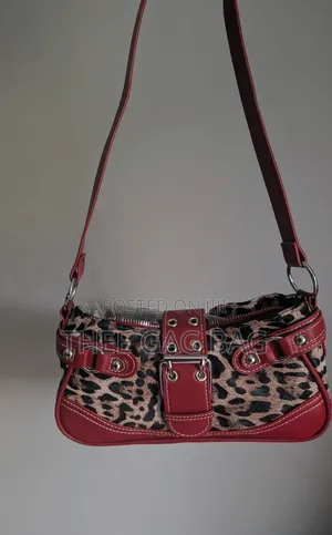 Red Cheetah Print Shoulder Bag
