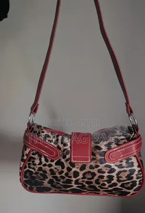 Red Cheetah Print Shoulder Bag