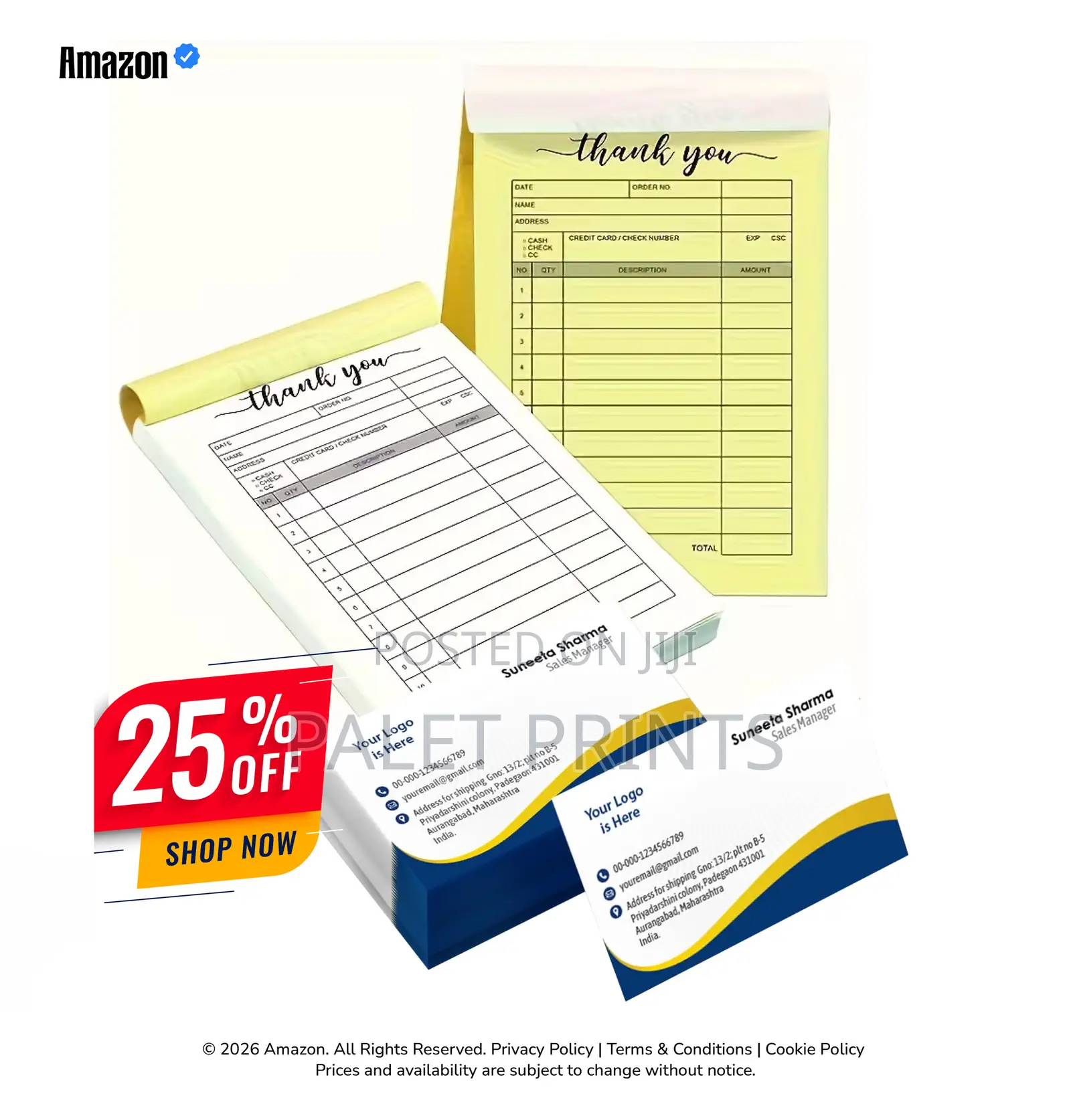 Receipt Book + Business Cards Business Starter Combo