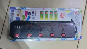 4-Way Extension Socket Featuring 3 USB Ports .