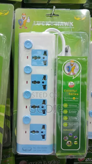 4-Way Universal Extension Socket Power Strip.