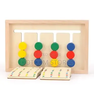 Wooden Sliding Counting Beads Educational Toy Board – Multicolor