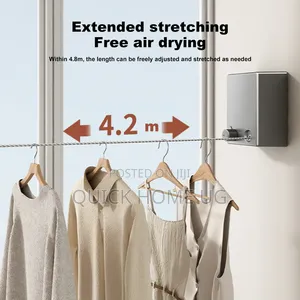 Retractable Clothesline, Clothes Hanger-Space Saving