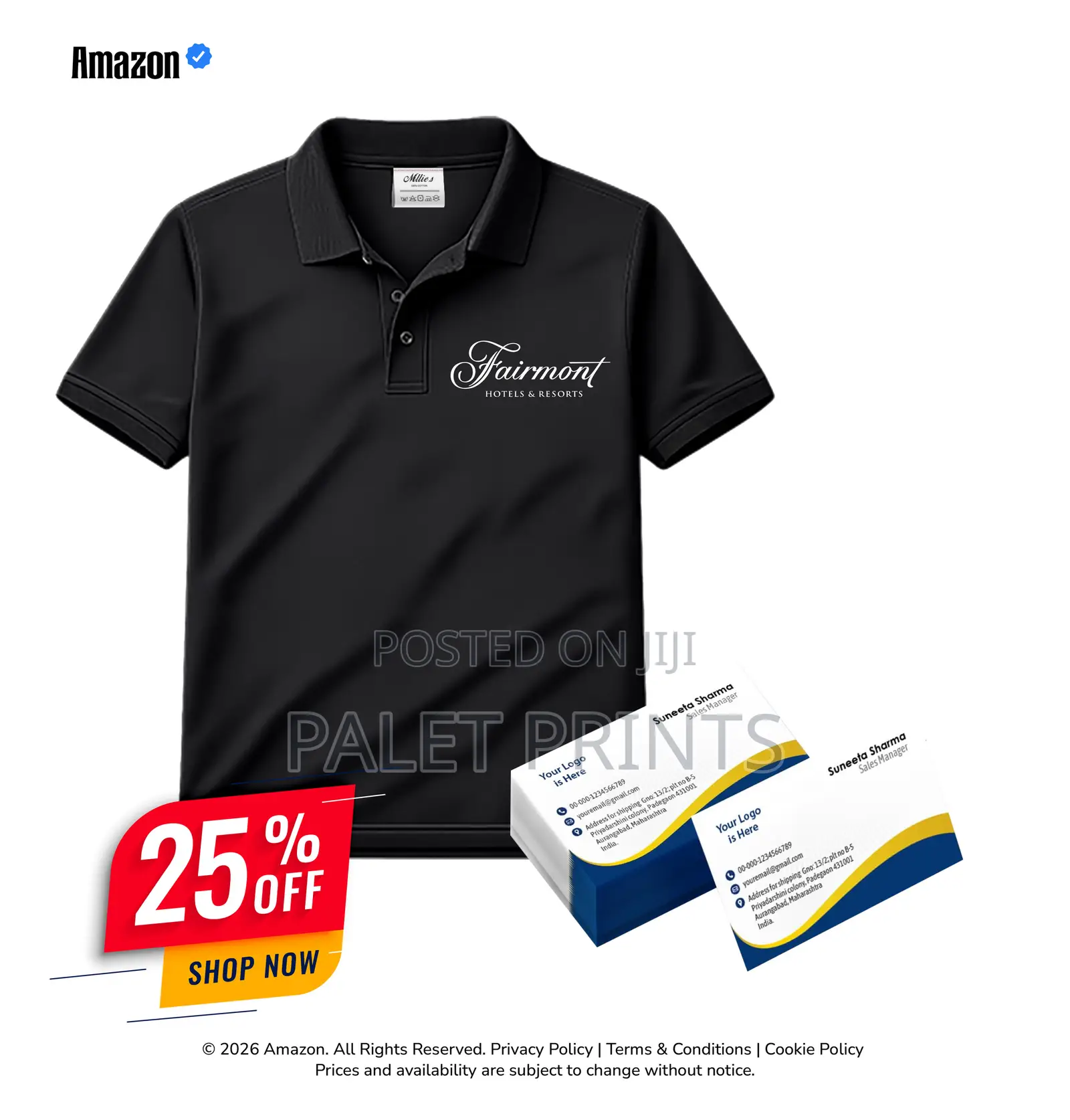 Polo Shirt + Business Cards Promotional Combo