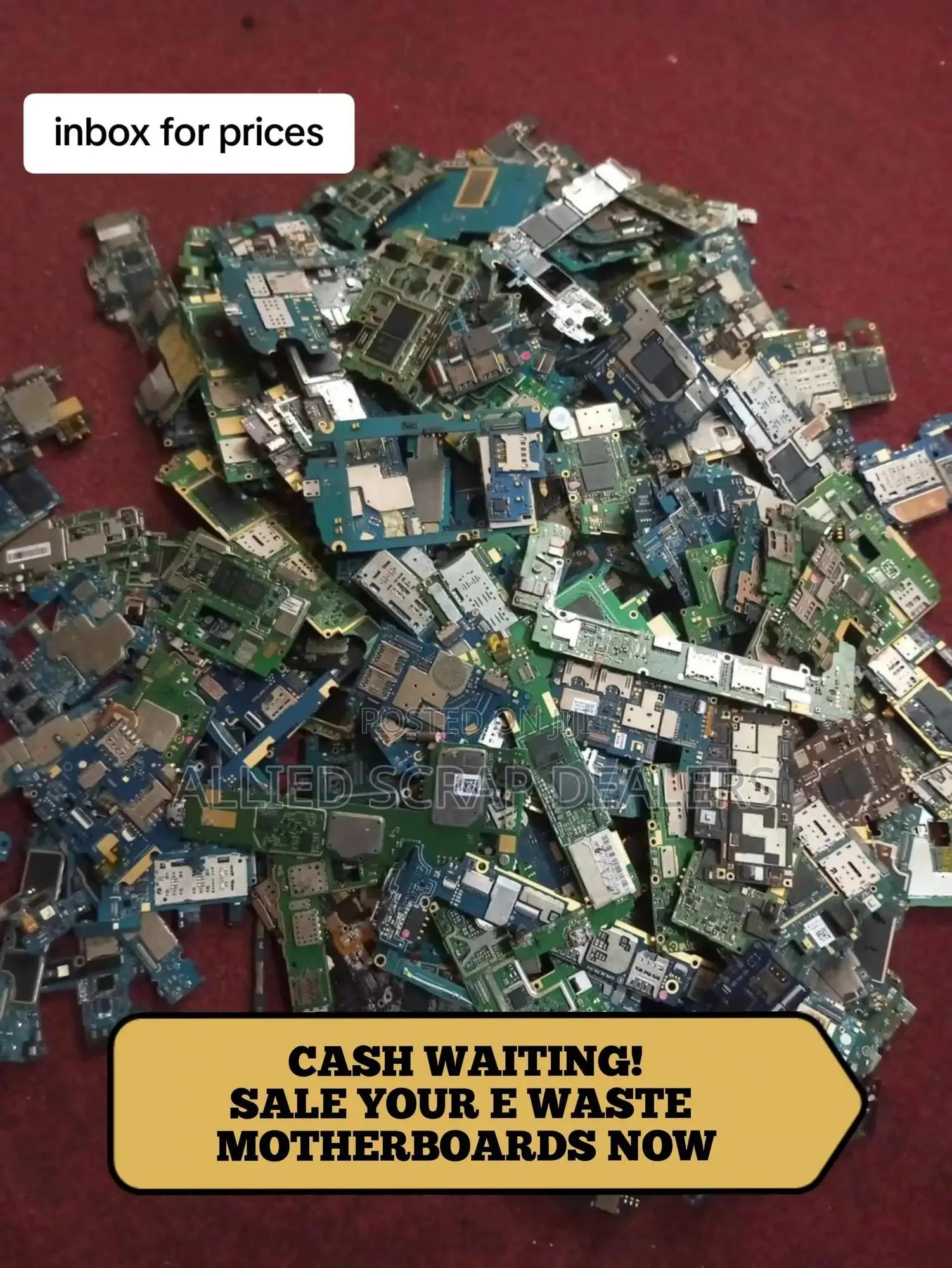 Buying All Types of Electronic Waste Motherboards