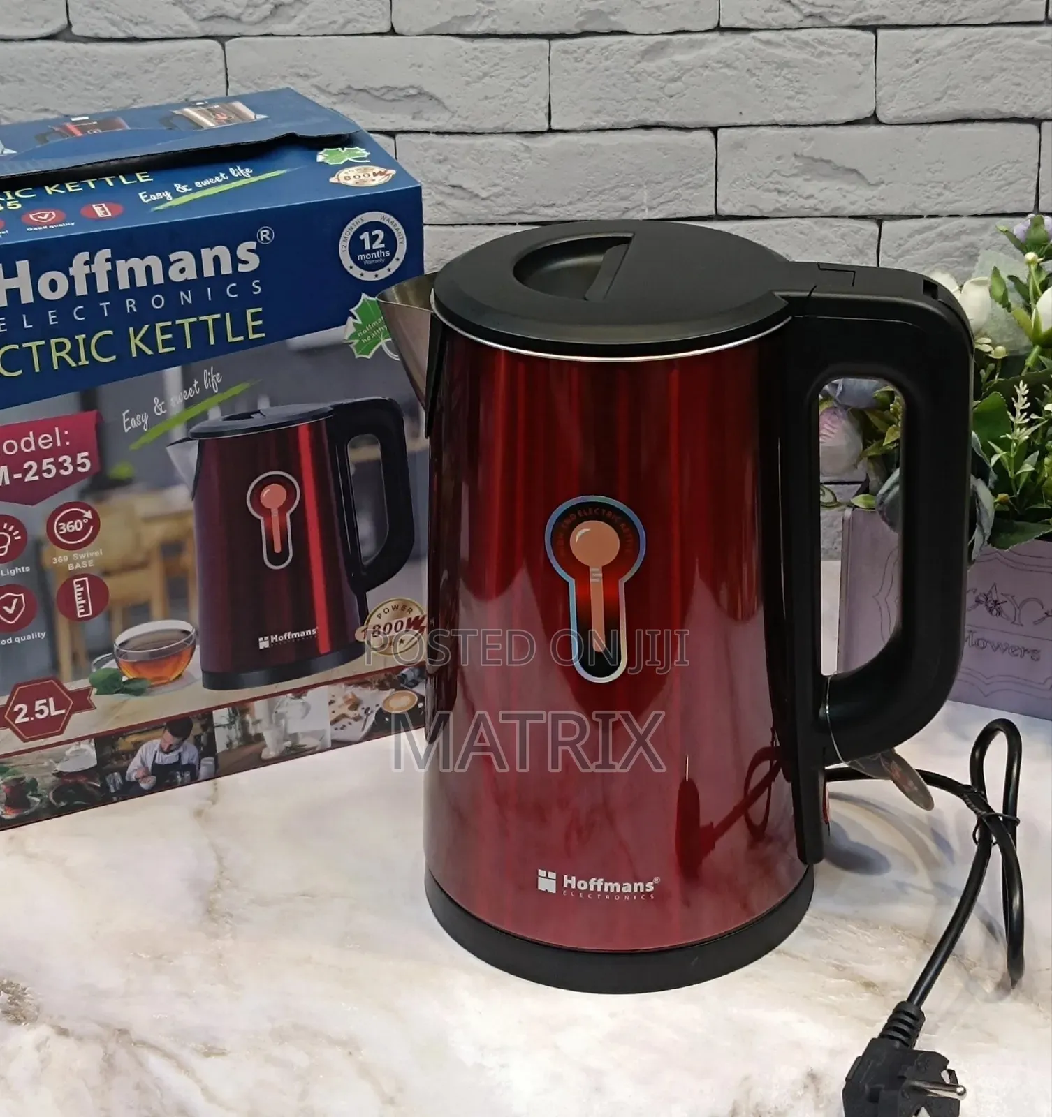 Hoffmans 2.5l Double Wall Pacolator Water Boiler