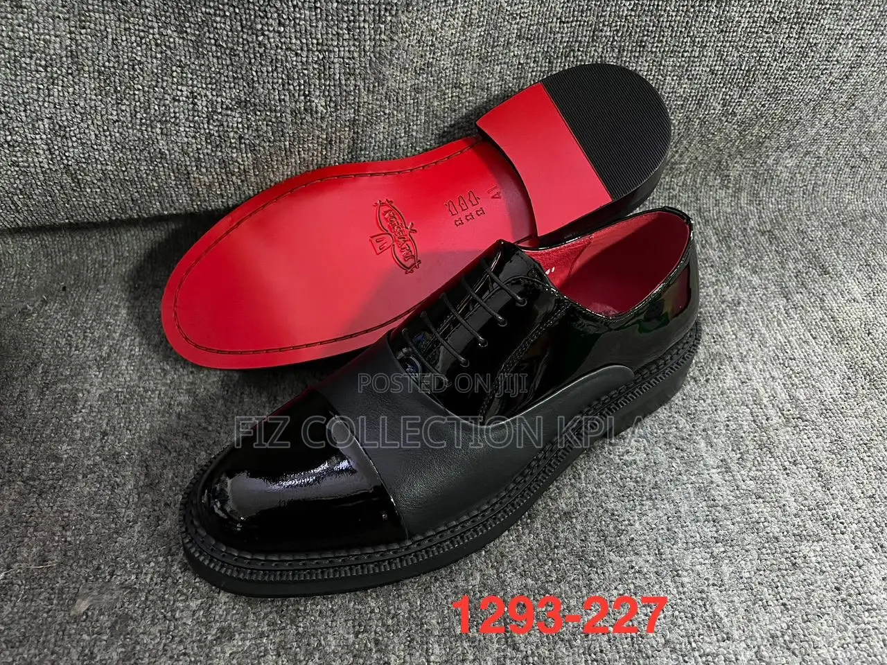 Original J.M. Weston Black Patent Wingtip Oxfords