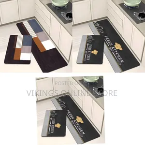 2-Piece Multi-Design Kitchen Floor Oil Dust Proof and Waterproof