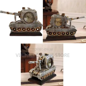 Tank , Thermometer Home Decoration Clock, Desktop , Movement