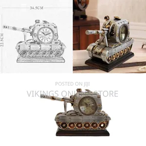 Tank , Thermometer Home Decoration Clock, Desktop , Movement