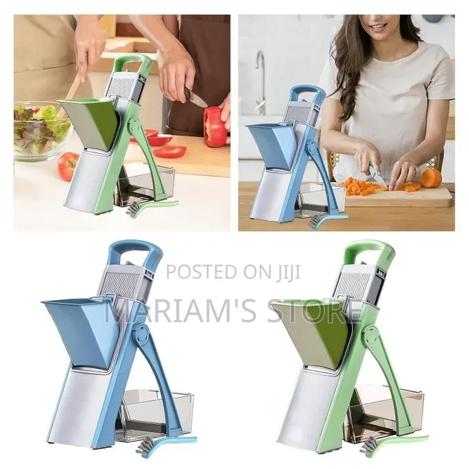 Multifunctional Blue and White Vegetable Slicer,