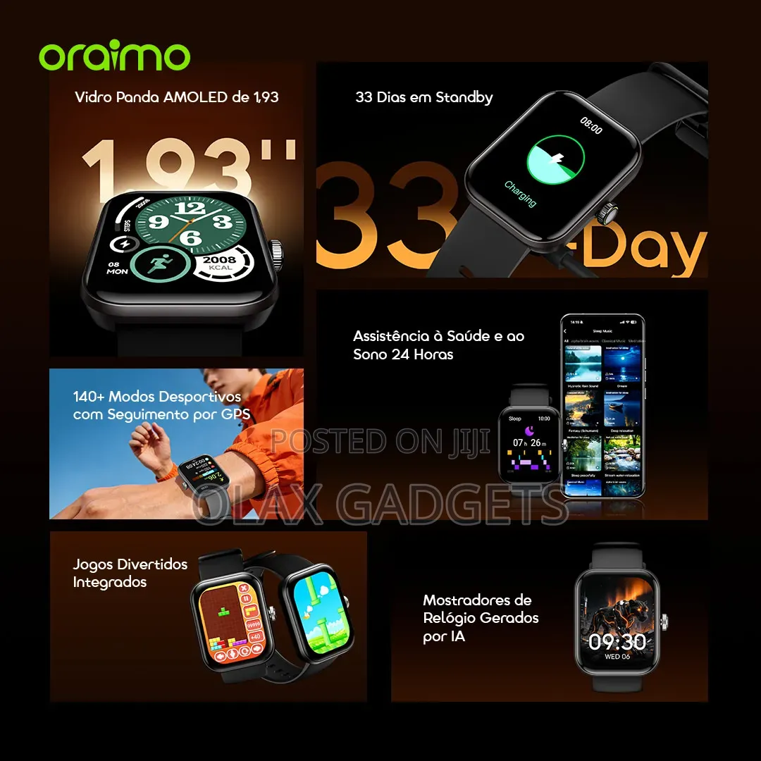 Brand New Oraimo Watch Nova 2N Calling Smartwatch With AMOLED Display