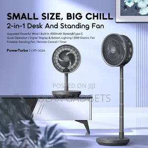 Oraimo PowerTurbo OPF-502A Smart Rechargeable Folding Fan - Brand New