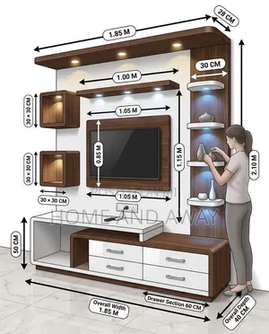 TV Stands/Jacinta Wall Unit TV Stands in Any Colour From 1,800,000/-