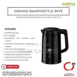 Oraimo SmartKettle Byte 2000W 304 Stainless Steel Kettle - Brand New