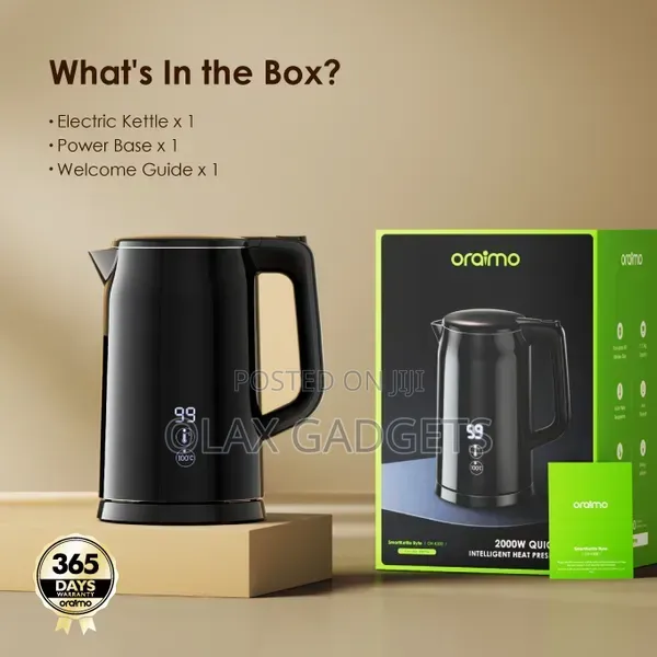 Oraimo SmartKettle Byte 2000W 304 Stainless Steel Kettle - Brand New