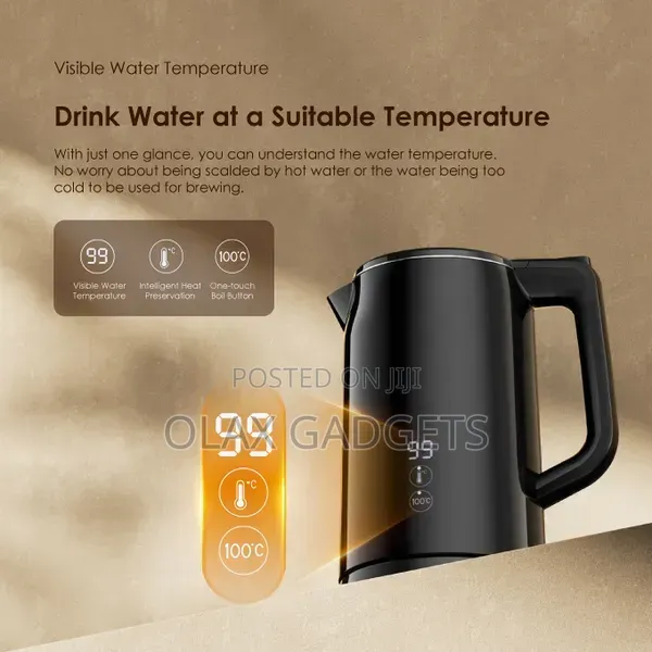 Oraimo SmartKettle Byte 2000W 304 Stainless Steel Kettle - Brand New