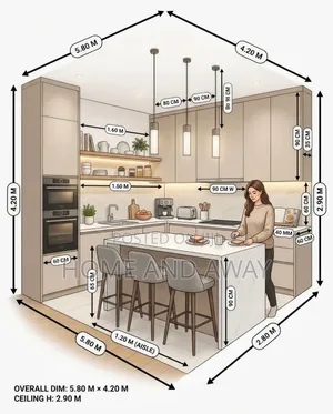 Kitchen Cabinets Ceiling Height Any Colour/Customization 9,000,000/-