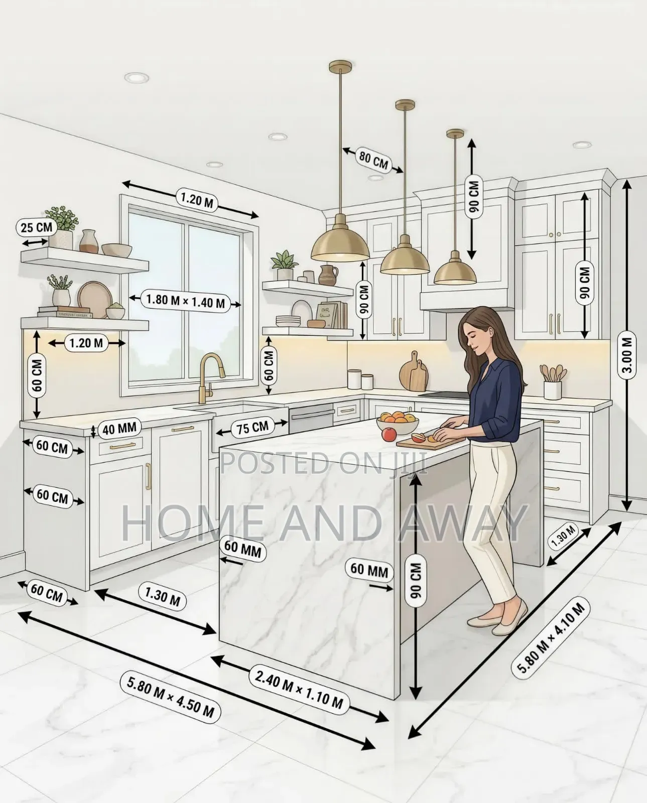 Kitchen Cabinets Ceiling Height Any Colour/Customization 9,000,000/-
