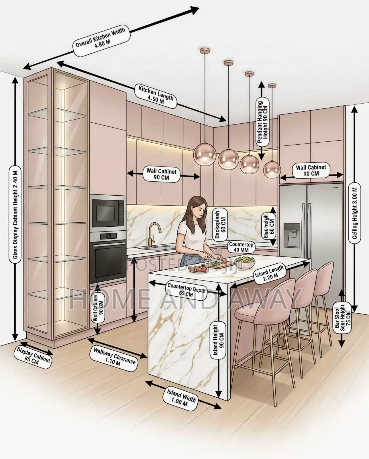 Kitchen Cabinets From 11,000,000/- Made on Order in Any Colour/Design