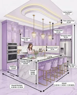 Kitchen Cabinets Customization Services 1,050,000/- Per Running Meter