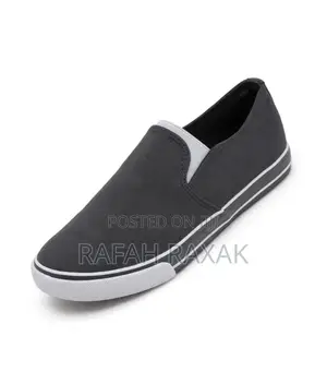 Men’s Classic Black/Grey Slip-Ons Leopard Easy Shoes
